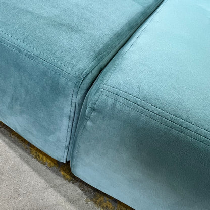 Custom Teal Upholstered Modular Seating Cushions