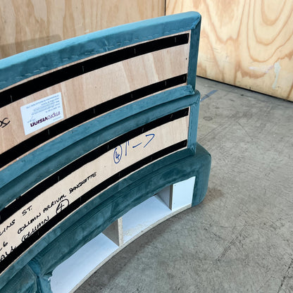 Custom Teal Upholstered Modular Seating Cushions