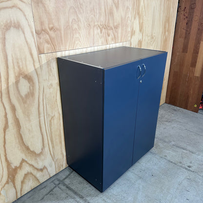 Two door charcoal cupboard