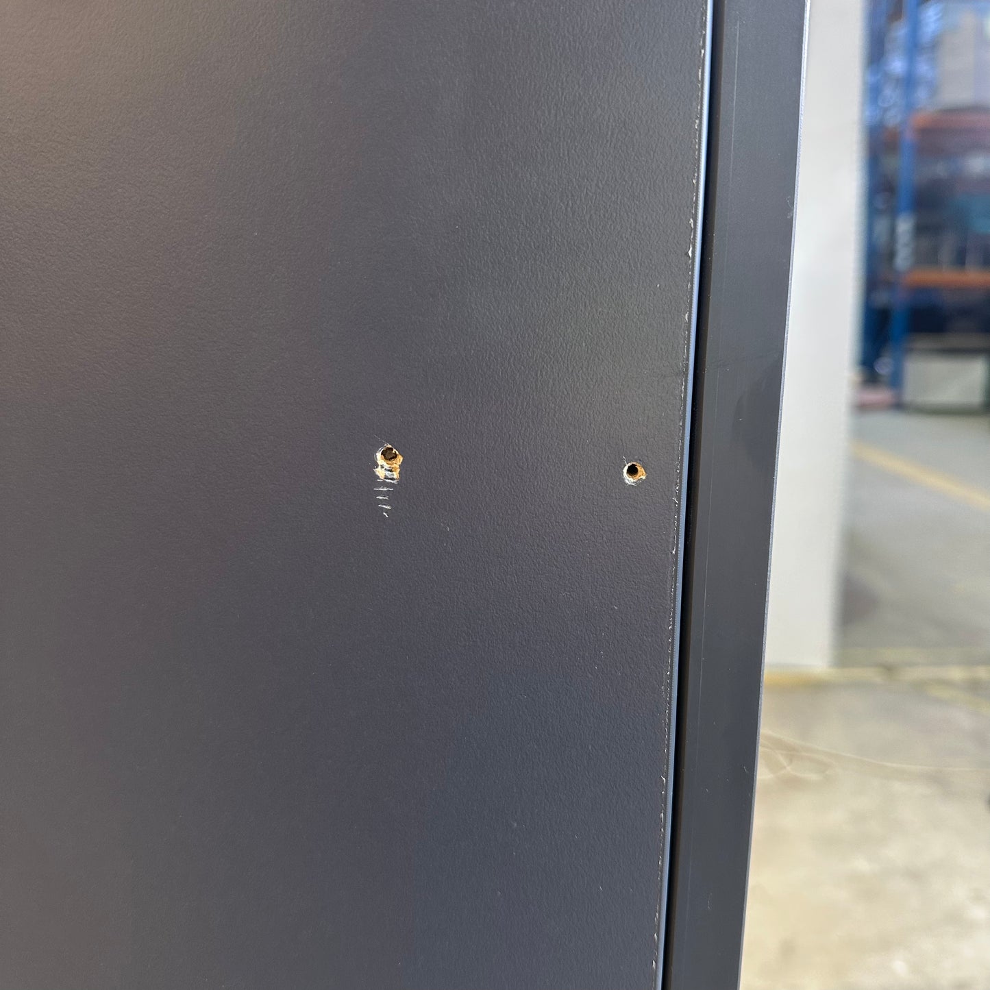 Two door charcoal cupboard