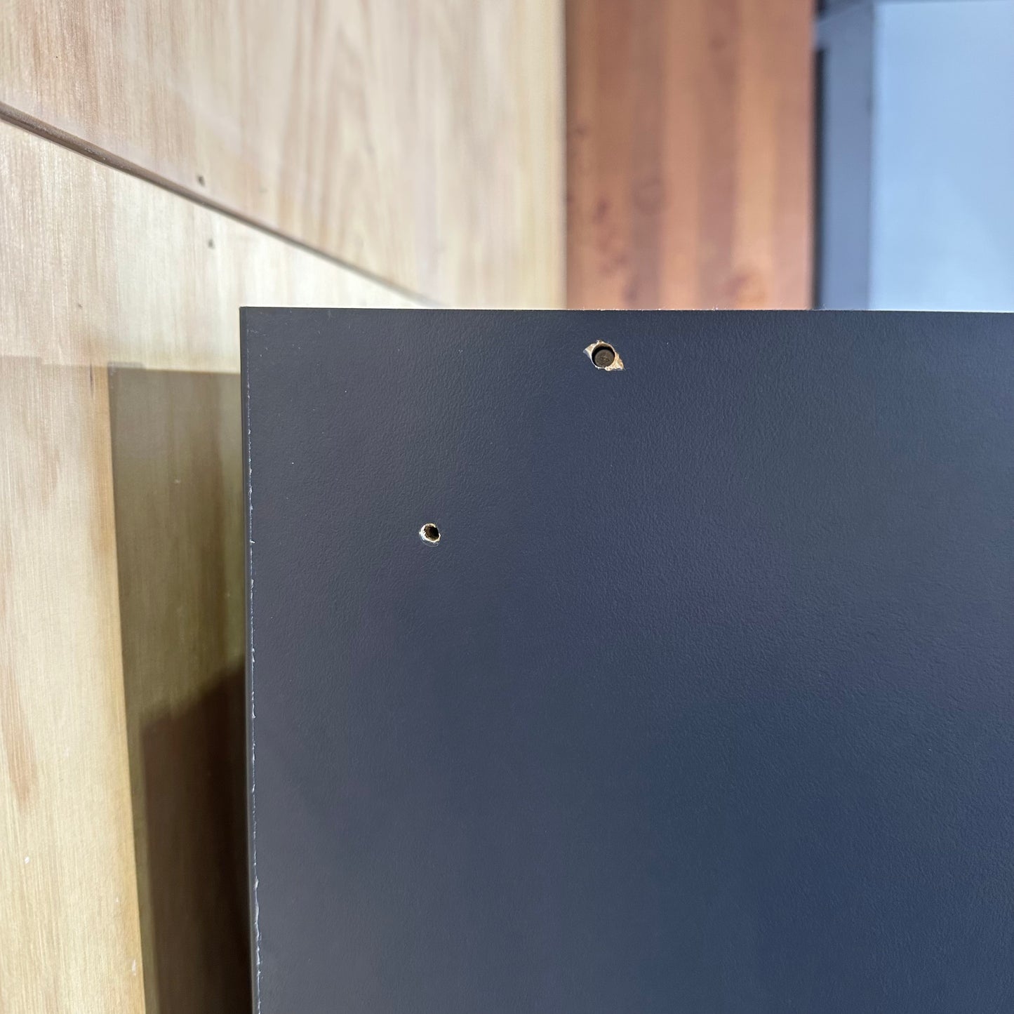 Two door charcoal cupboard