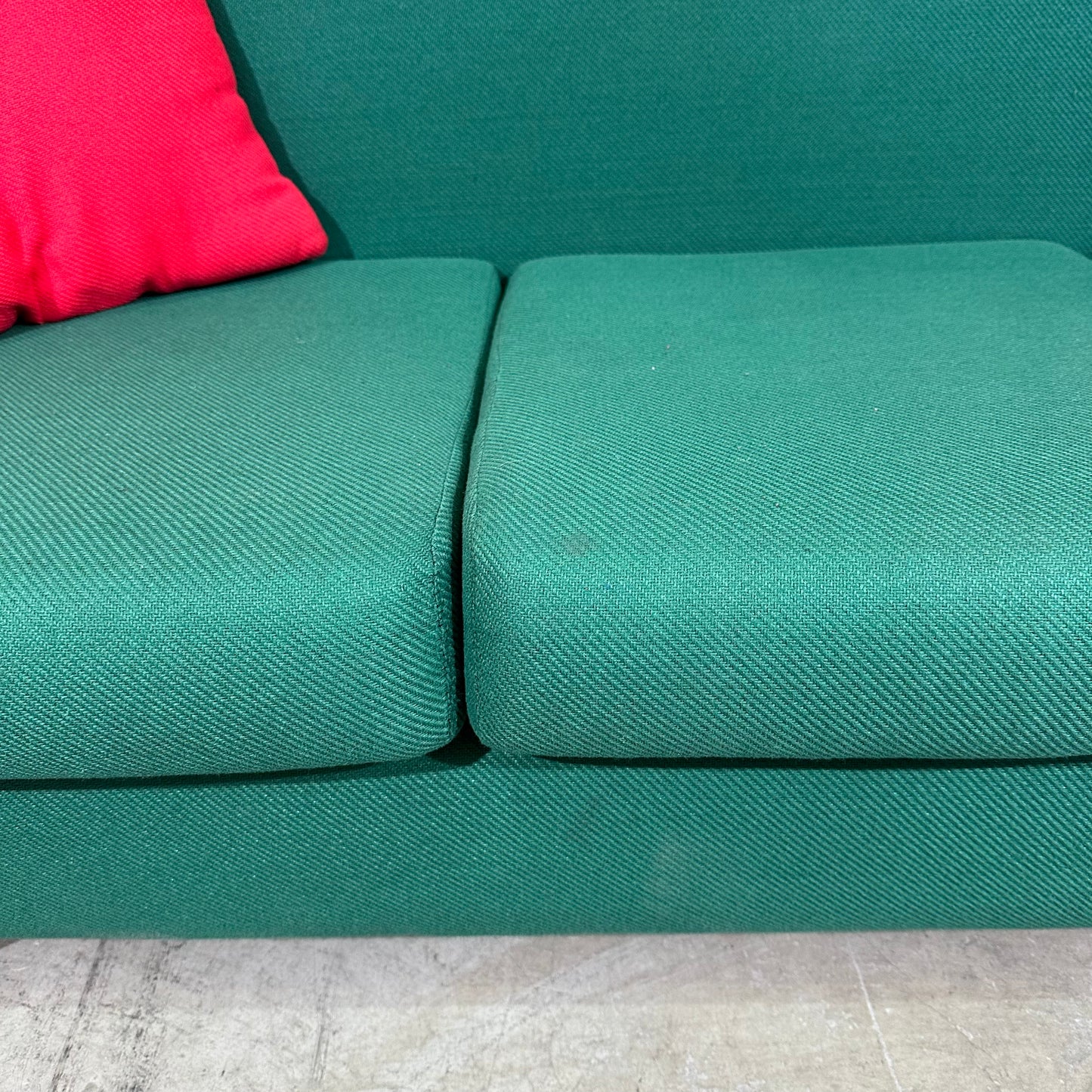 Three seater couch in emerald greeen
