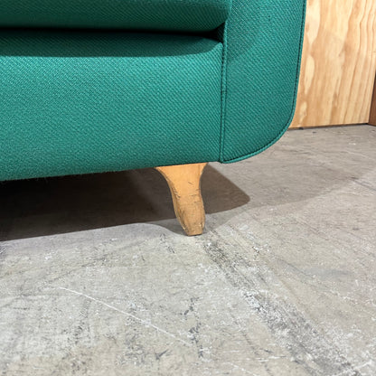 Three seater couch in emerald greeen