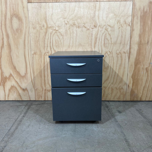 Charcoal three drawer Pedestal