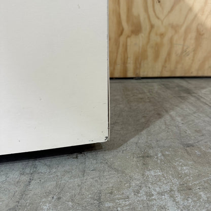 Beige three drawer pedestal