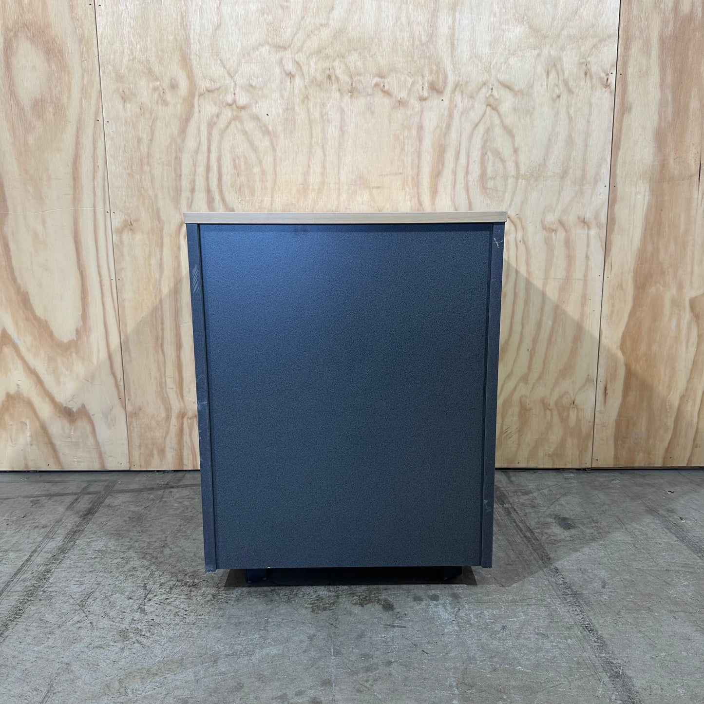 Beech wood veneer two drawer pedestal