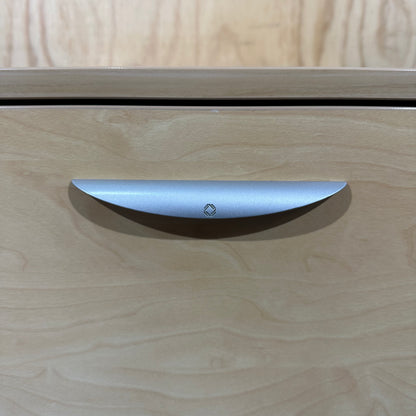 Beech wood veneer two drawer pedestal