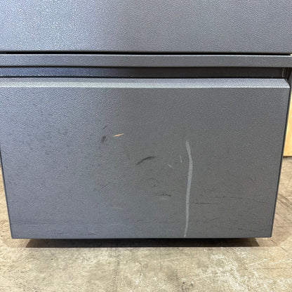 Grey Metal 3 Drawer Pedestal