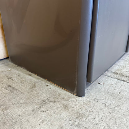 Charcoal sideboard with timber veneer benchtop