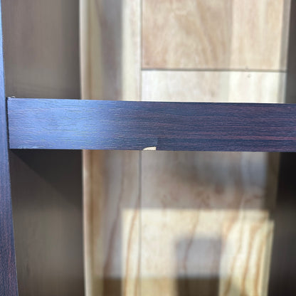 Oak veneer shelving unit