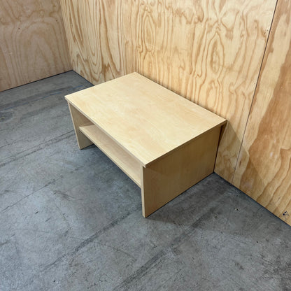 Light Wood Veneer Coffee Table