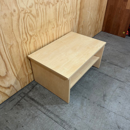 Light Wood Veneer Coffee Table