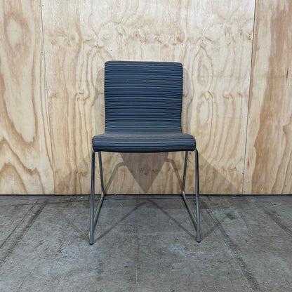 Striped Charcoal Stackable Chair