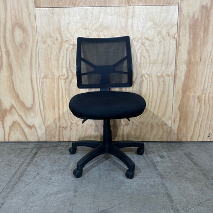 Pago Armless Matrix Mesh Deluxe Heavy Duty Chair on plastic base