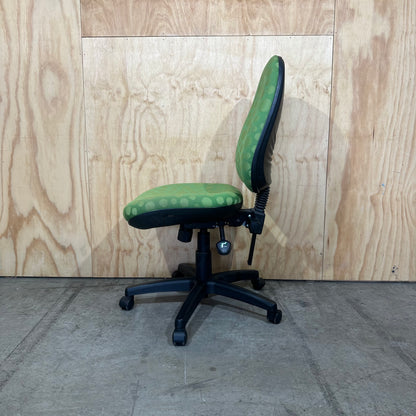 Green Spotted Task Chair