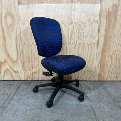Blue Hexagonal Pattern Chair
