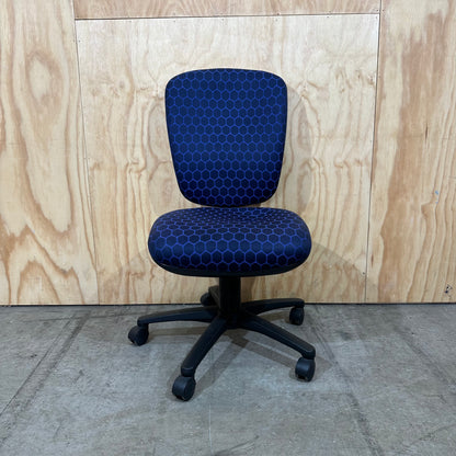 Blue Hexagonal Pattern Chair