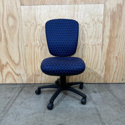 Blue Hexagonal Pattern Chair
