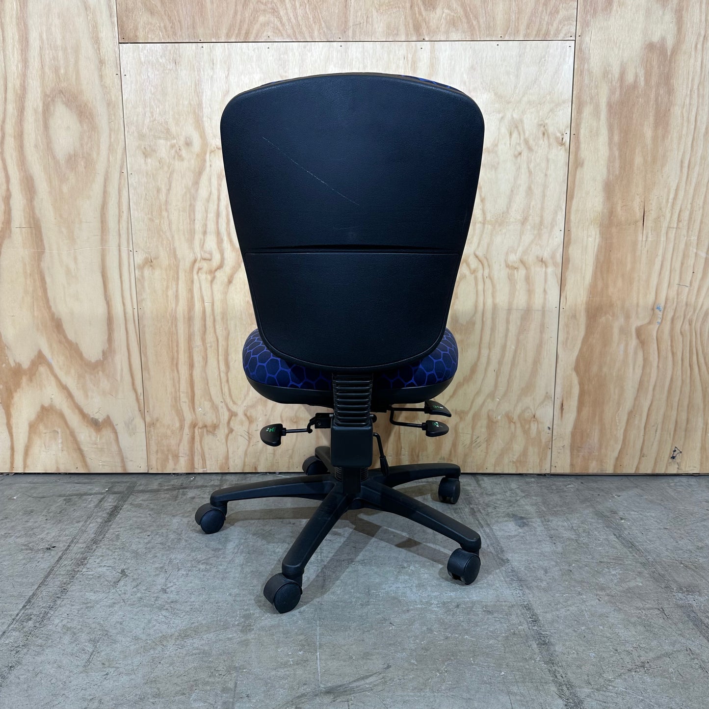 Blue Hexagonal Pattern Chair