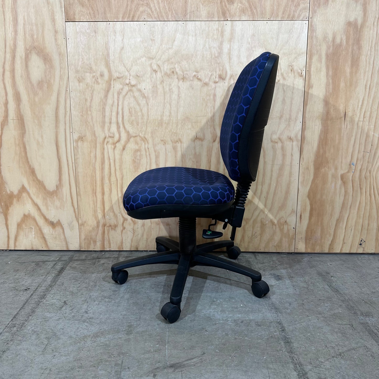 Blue Hexagonal Pattern Chair