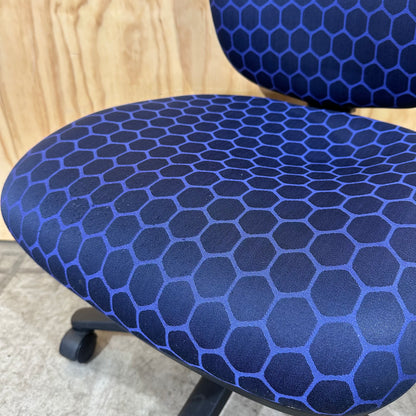 Blue Hexagonal Pattern Chair