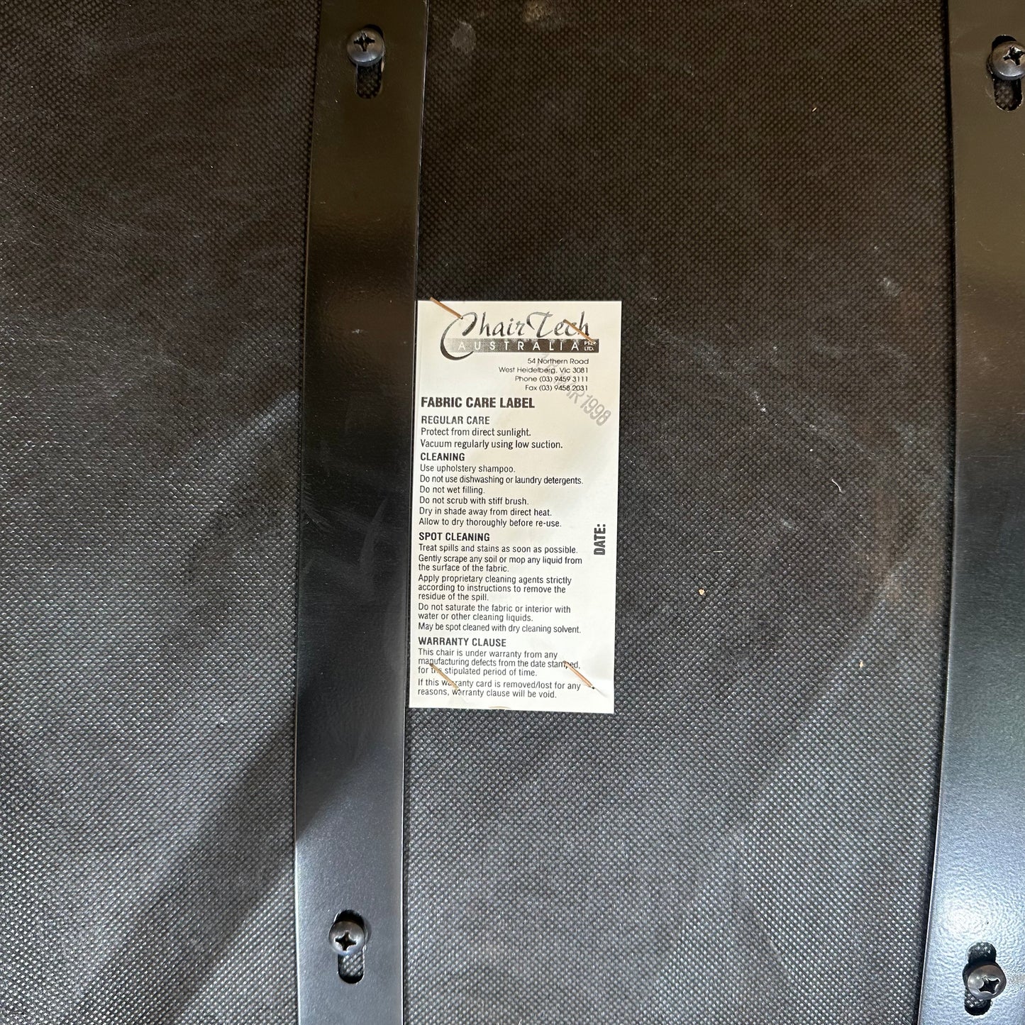 Navy upholstered sled base visitor chair