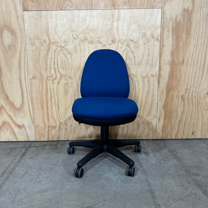 Blue ergonomic 3-lever task chair