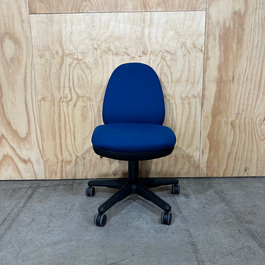 Blue ergonomic 3-lever task chair