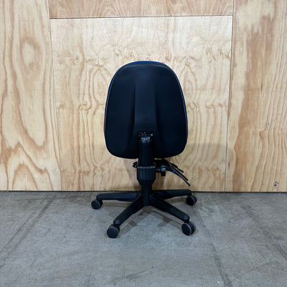 Blue ergonomic 3-lever task chair