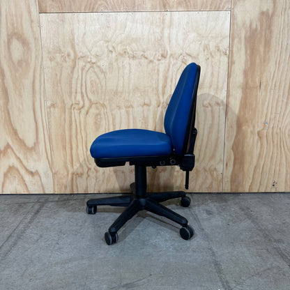 Blue ergonomic 3-lever task chair