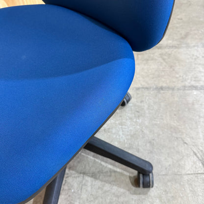Blue ergonomic 3-lever task chair