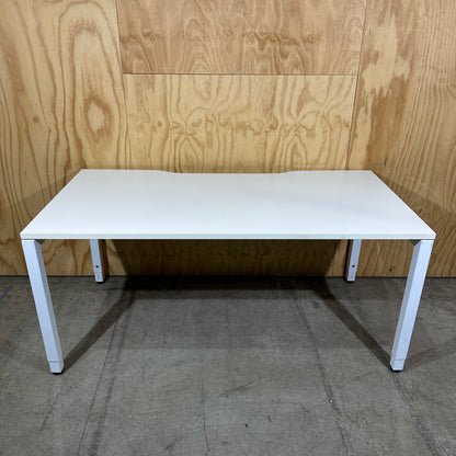 White Desk with Cable Management