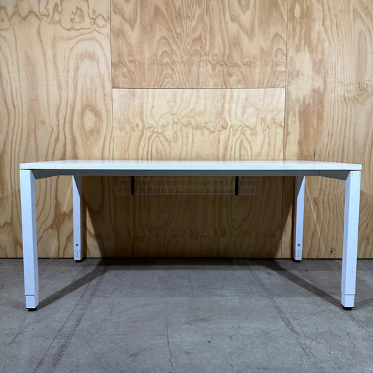 White Desk with Cable Management