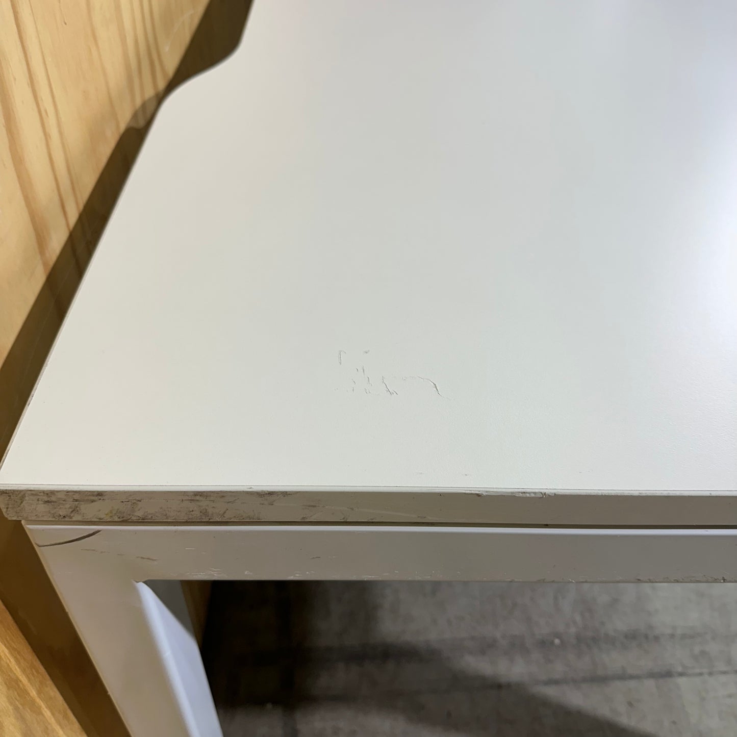 White Desk with Cable Management