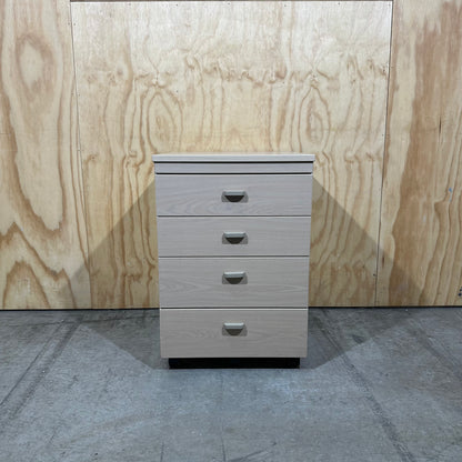 Four drawer pedestal with beech veneer