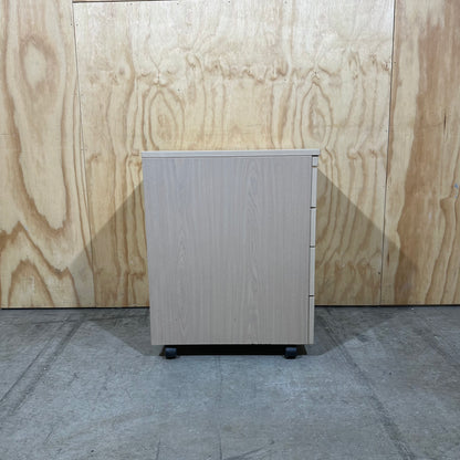 Four drawer pedestal with beech veneer
