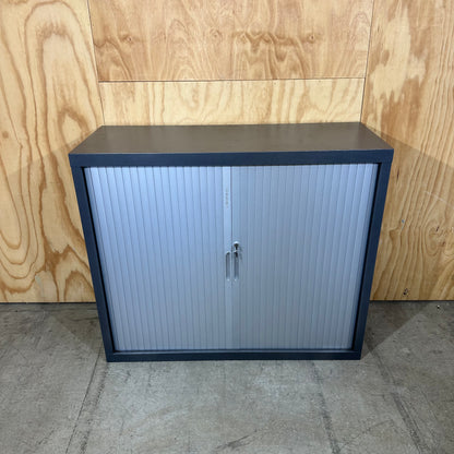 Grey Statewide Low-Height Tambour Door Storage Cabinet