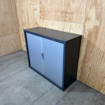 Grey Statewide Low-Height Tambour Door Storage Cabinet