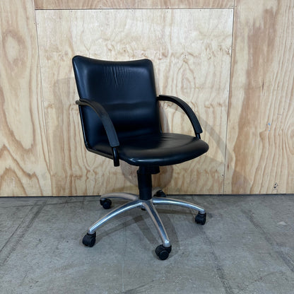 Pago Leather Office Chair on Castors