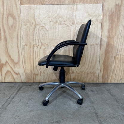 Pago Leather Office Chair on Castors