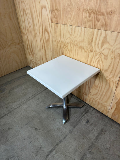 White Square Flip Top Table