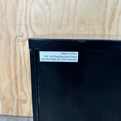 Black and White Two Drawer Filing Cabinet