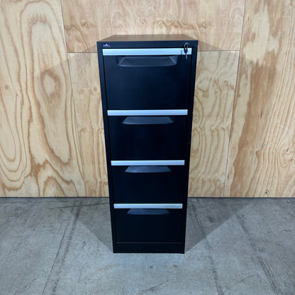 Black Pinnacle 4 Drawer Filing Cabinet