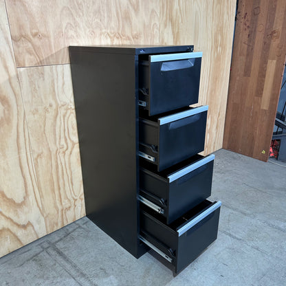 Black Pinnacle 4 Drawer Filing Cabinet