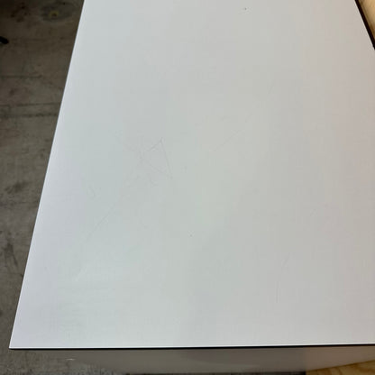 White Pedestal with side shelving unit