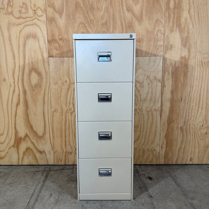 Beige 4 Drawer Filing Cabinet