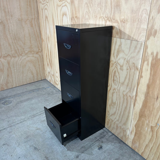 Black 4 Drawer Filing Cabinet