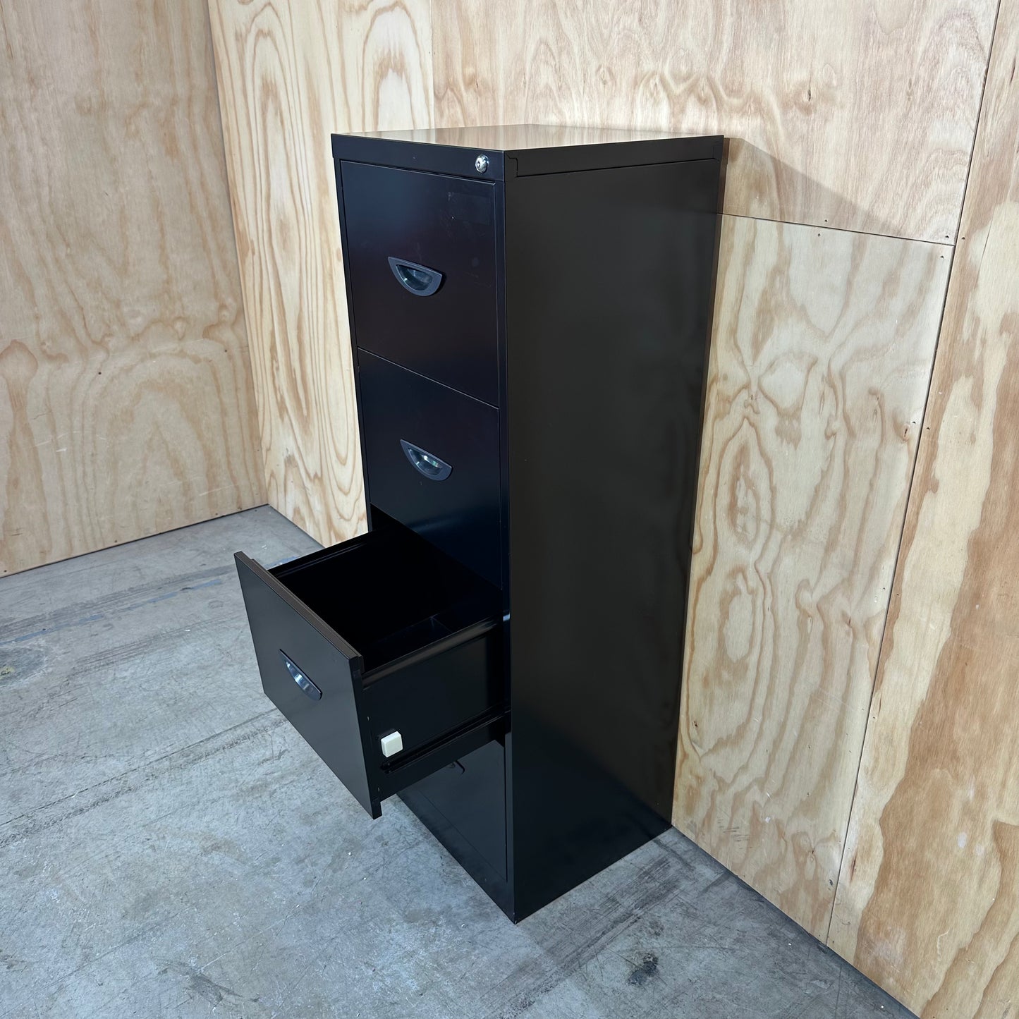 Black 4 Drawer Filing Cabinet