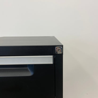 EliteBuilt 3 Drawer Cabinet Black no key