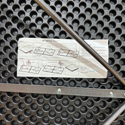 6ft Bi-Fold Plastic Trestle Table